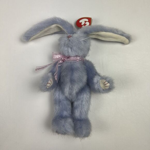 TY Jointed Beanie Babies Easter Bunny Azalea 1993 Purple Rabbit Attic Collection - Picture 2 of 8